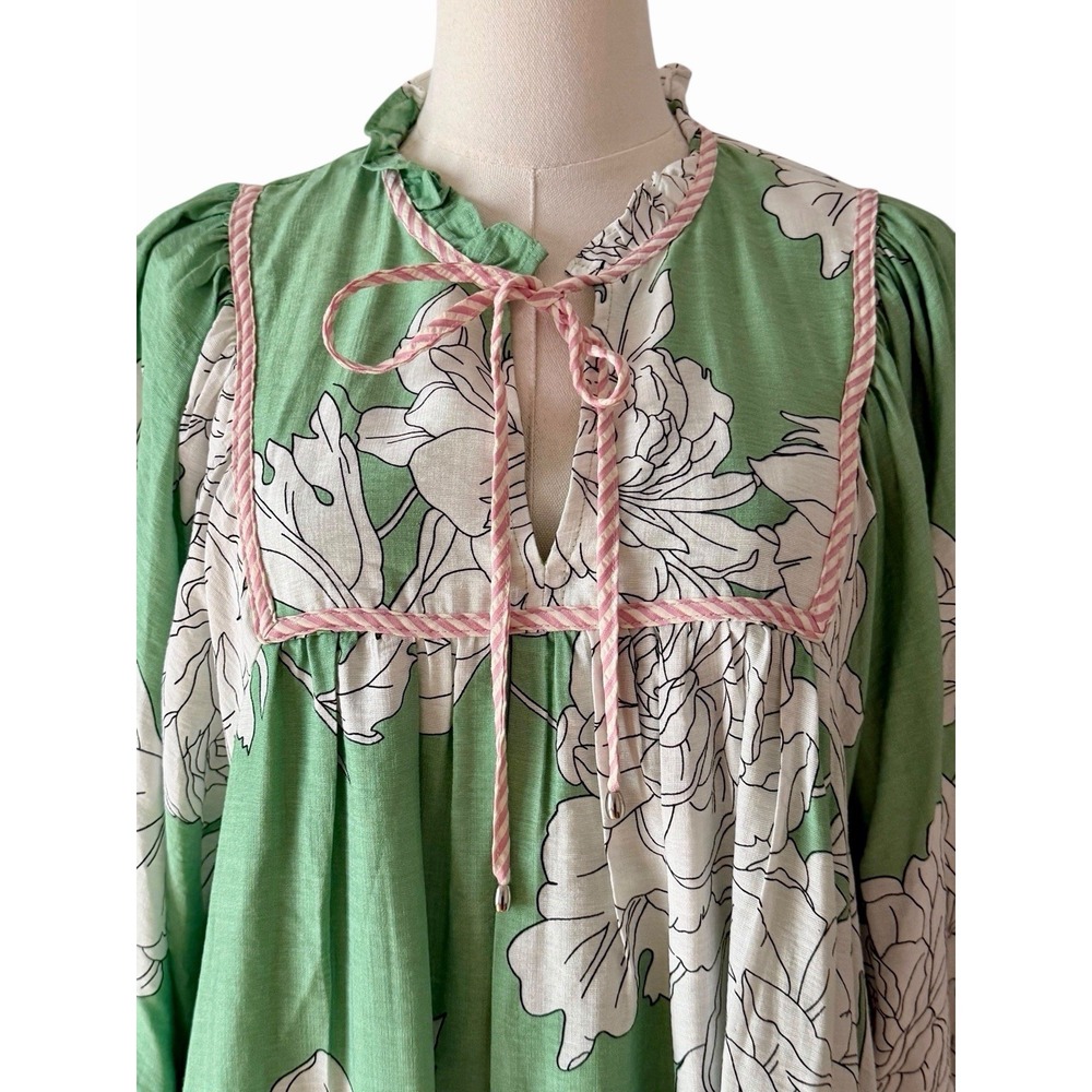 entro Green Floral Mini Dress - Picture 6 of 15